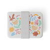 Lunchbox szklany Monbento x Pyrex Pure 600 ml, biały ze wzorem Paper Cut
