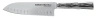 Małe santoku Samura Bamboo 13,7 cm, stalowa rękojeść w kształcie bambusa