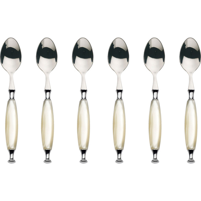 6 Pc Moka Spoon Coun. Crom. Ivor - Bugatti