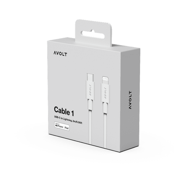 Kabel 1 Usb C Do Ładowania Lightning (Mfi), 2 M - Szary - Avolt