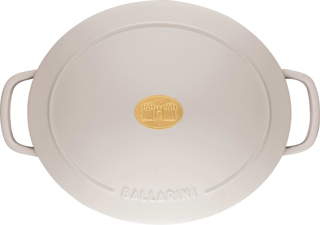 Ballarini bellamonte garnek żeliwny owalny 2.2 ltr, kość słoniowa