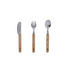 Zestaw sztućców dla dzieci Bistrot - stal nierdzewna - 3 szt. - pudełko kraft - Jean Dubost