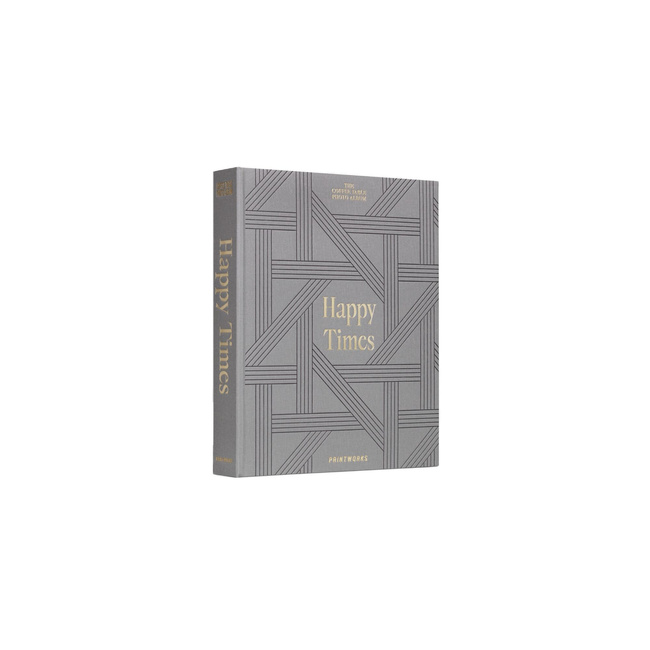 Album na zdjęcia Printworks Happy Times XL, szary, czarne karty 28 x 21 cm
