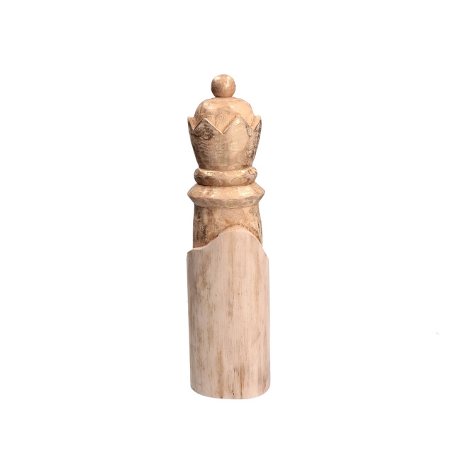 Figurka szachowa królowa Rituali Domestici Scaccomatto, drewno mango, złota, 40 cm