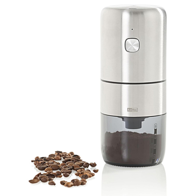 Akumulatorowy młynek do kawy I.mill, stalowy - Adhoc