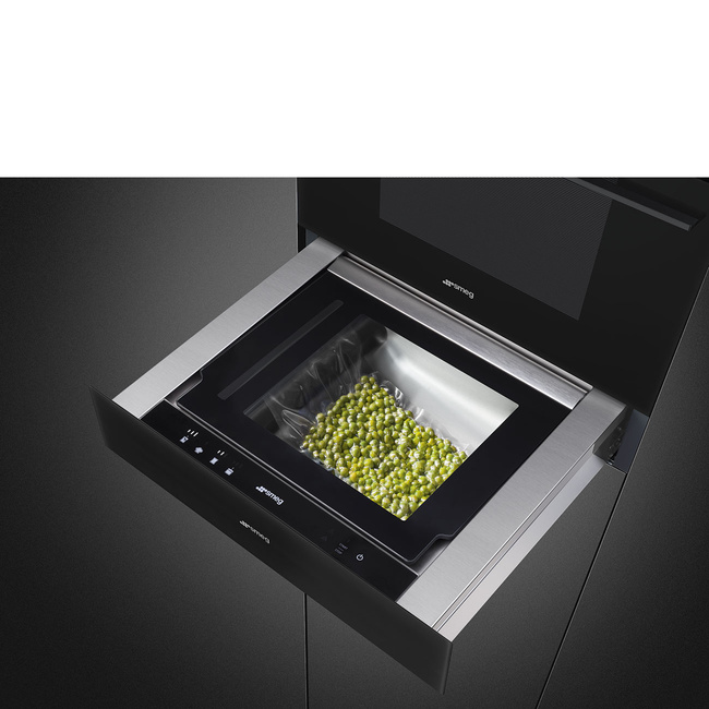 Smeg - Szuflada do pak. próż., Linea, CPV115B3 LINEA - czarny