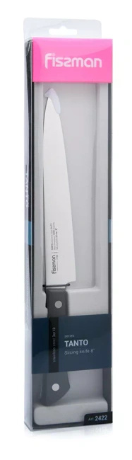 Fissman Nóż do plastrowania TANTO 20 cm, stal nierdzewna 3Cr13, czarny