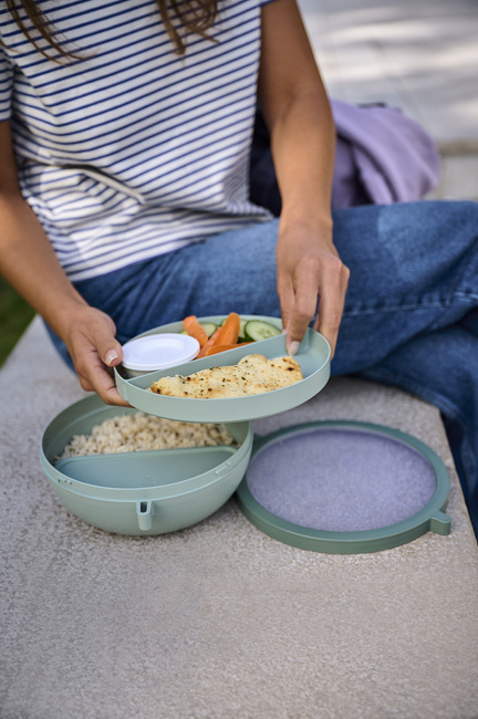 Miska lunch box Vita 1500 ml z pokrywką i pojemnikami Bento Nordic blue Mepal