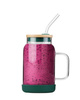 Słoik ze słomką 600 ml Zielony Fuori 29828 - Vialli Design