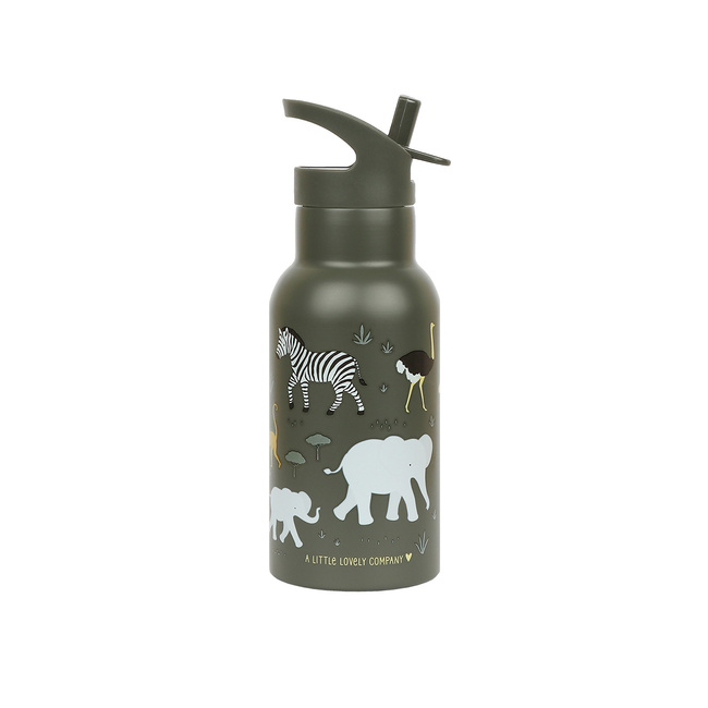 Butelka termiczna dla dzieci A Little Lovely Company Savanna 350 ml ze słomką