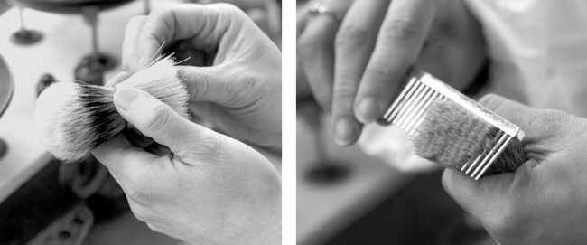 Pędzel do golenia Pure badger czarny titanlook - Erbe solingen