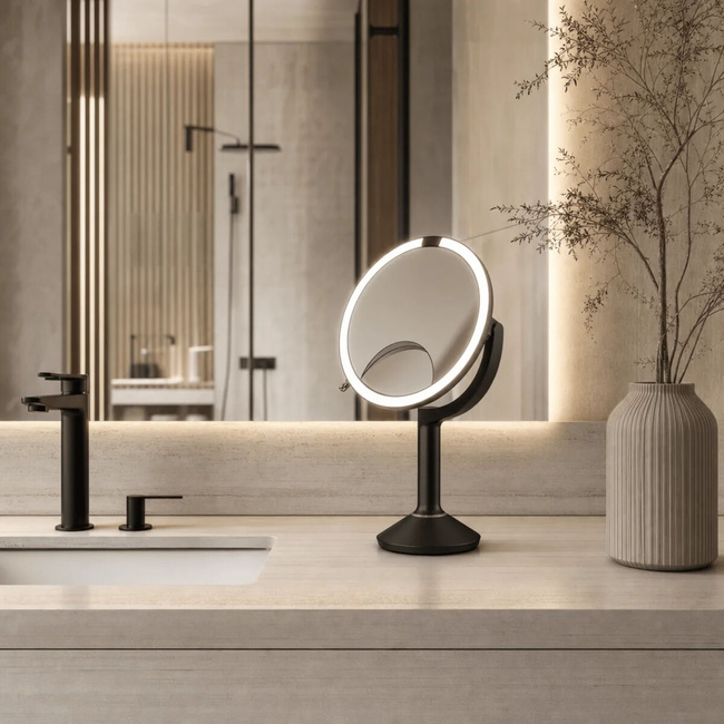 Lusterko kosmetyczne Simplehuman Sensor Mirror Trio ST3068, matowa czerń
