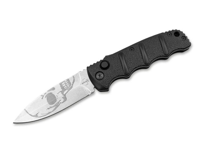 Nóż automatyczny Boker Plus AKS-74 Dagger Skull, stal AUS-8