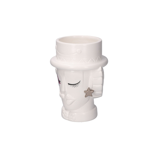 Osłonka na doniczkę Rituali Domestici Unafestaatema, dziadek do orzechów, ceramika, 19 cm
