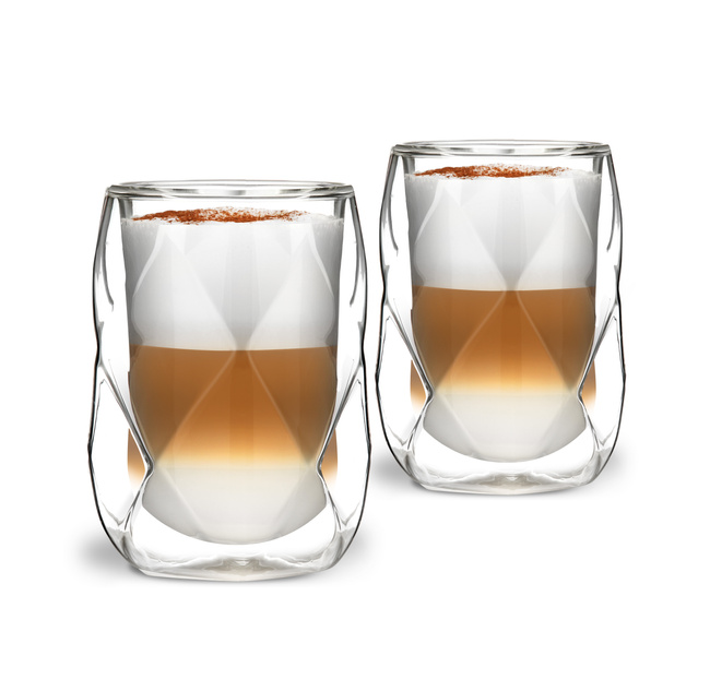 Komplet 2-Szklanek 250ml Z Podwójną Ścianką 250ml Geo 7572 - Vialli Design