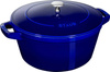 Zestaw garnków żeliwnych Staub 24 cm, 3 naczynia z pokrywką, niebieski