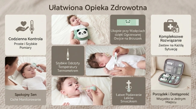 Zestaw pielęgnacyjny dla niemowląt Momcozy All-in-1 Elite Baby Kit z aspiratorem i trymerem