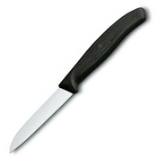 Victorinox Nóż do Jarzyn z Gładkim Ostrzem 8 cm, Czarny