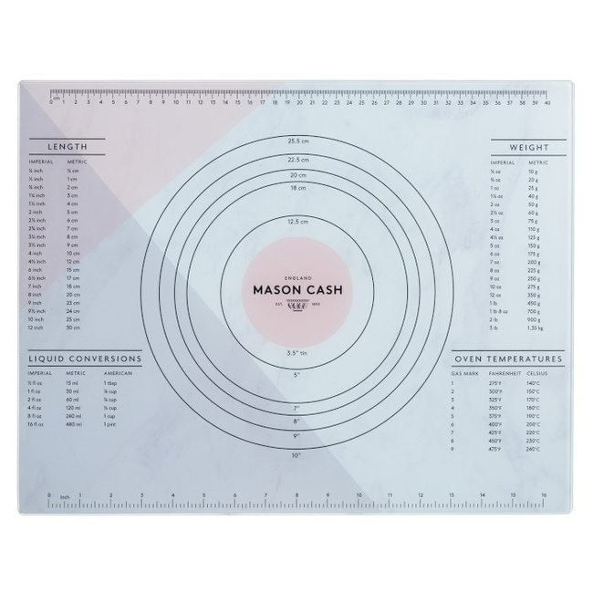 Podkładka/stolnica szklana z podziałką 45x35cm - Mason Cash