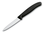 Victorinox Nóż do Obierania / Jarzyn Ząbkowany 8 cm, Czarny