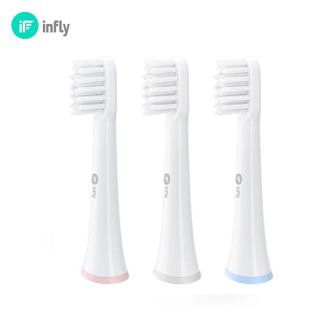 Końcówki do szczoteczki sonicznej infly P20C, 3 sztuki