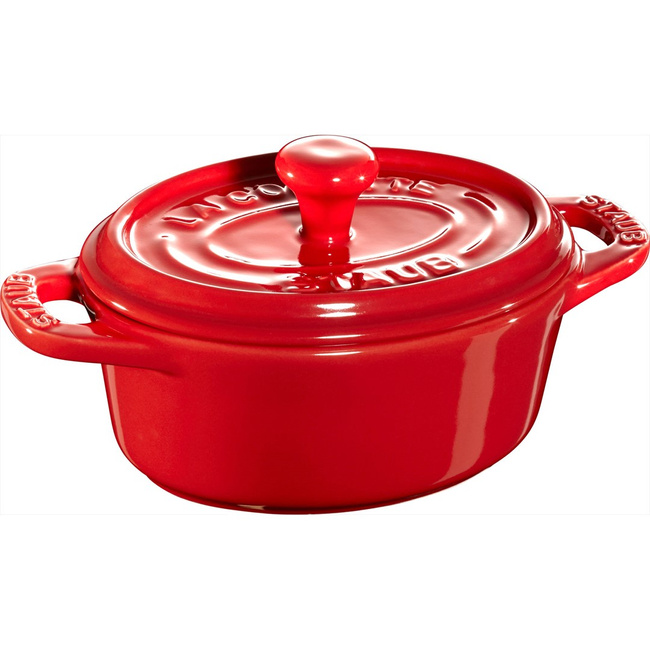 Staub Gift Giving Mini Cocotte Owalny 200 ml, Czerwony
