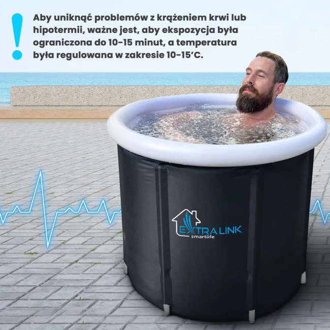 EXTRALINK Ice Bath Bathtube Wanna składana do morsowania i zimnych kąpieli