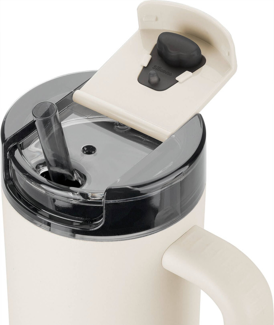 Thermo Plus Kubek termiczny ze słomką - 900 ml, kremowy - Zwilling