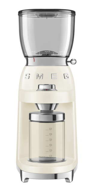 Smeg - Elektryczny Młynek Do Kawy, Kremowy 50's Style Cgf11Creu Kremowy