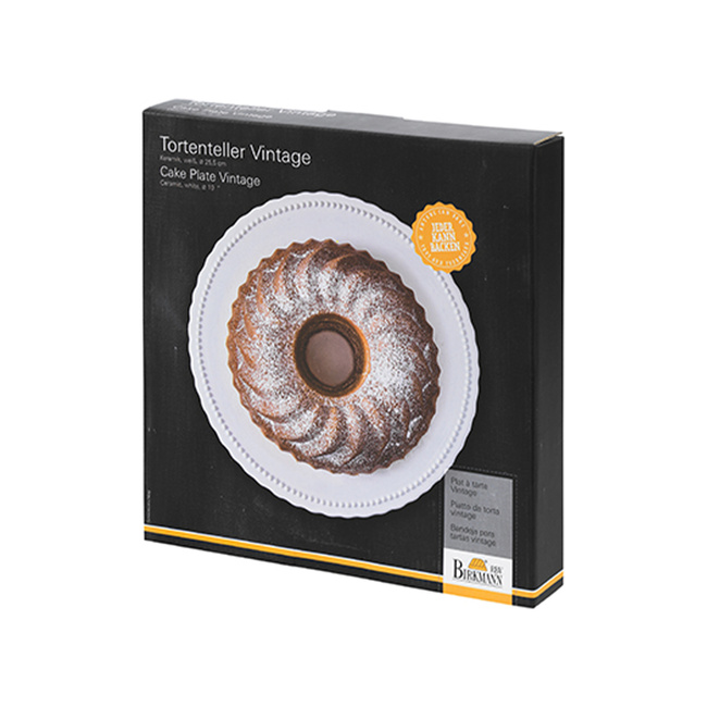 Talerz ceramiczny do ciasta Vintage 25 cm - niska - Birkmann