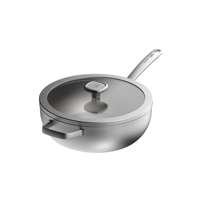 Patelnia stir-fry z pokrywą graphite, stal nierdzewna z recykling 28 cm, 4,9 l - Berghoff