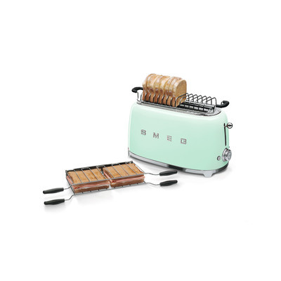 Smeg - Toster, cztery kromki, pastelowa zieleń Tsf02pgeu 50's Style