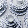 Płaski talerz porcelanowy 27 cm zdobiony Alessi La Bella Tavola