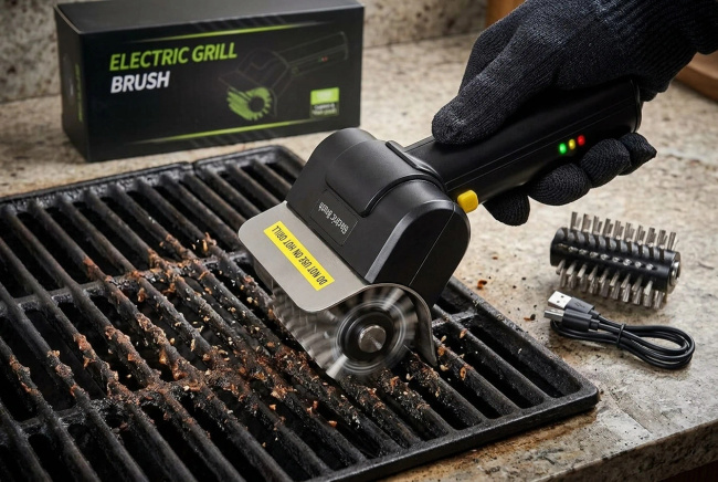 Powerlink by Extralink Cleangrill 360 | Elektryczna szczotka do czyszczenia grilla | Usb-c