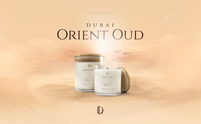 Świeca sojowa 580g, Dubai Orient Out - Lunidore