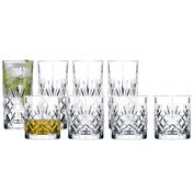 Zestaw szklanek ze szkła kryształowego do whisky oraz wysokich Melodia 8 szt 36058