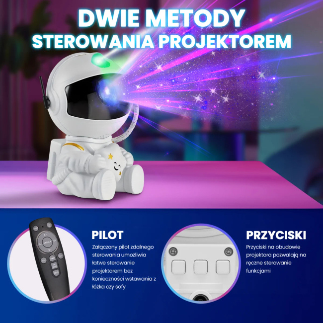 Extralink Home Projektor Gwiazd Mini | Lampka Nocna, Rzutnik | Dla Dzieci, Astronauta
