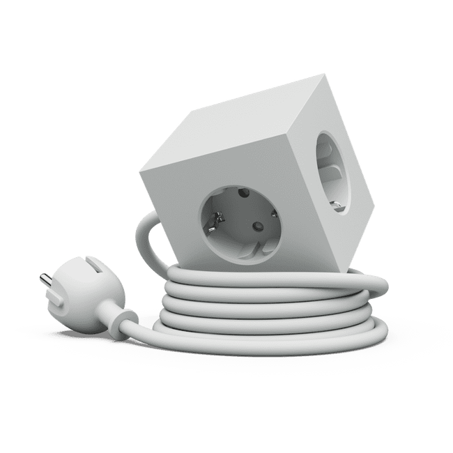 Listwa zasilająca Square 1 z podwójnym Usb-c 30 w i magnetyczną podstawą 1,8 m - szara - Avolt