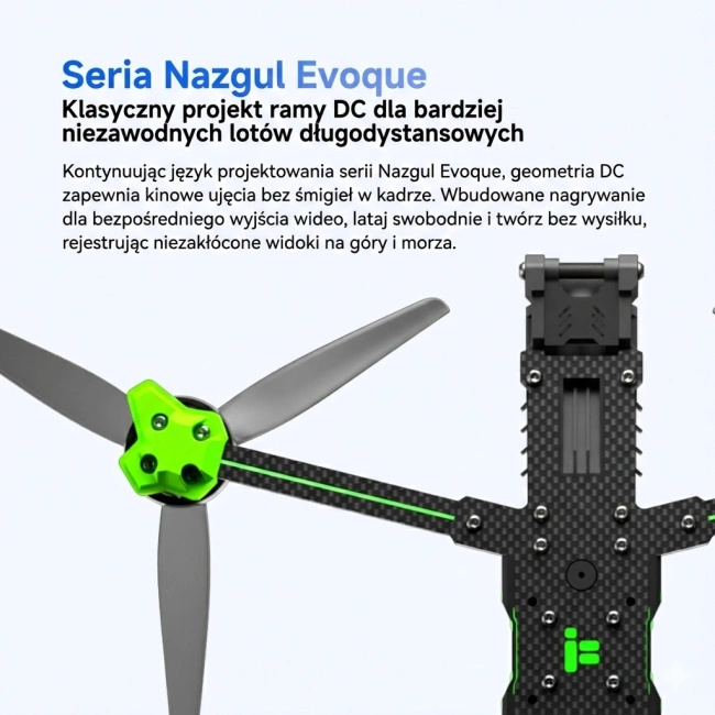 Dron FPV iFlight Nazgul Evoque F7 O4 6S HD, 7 cali, DJI O4 Pro i GPS