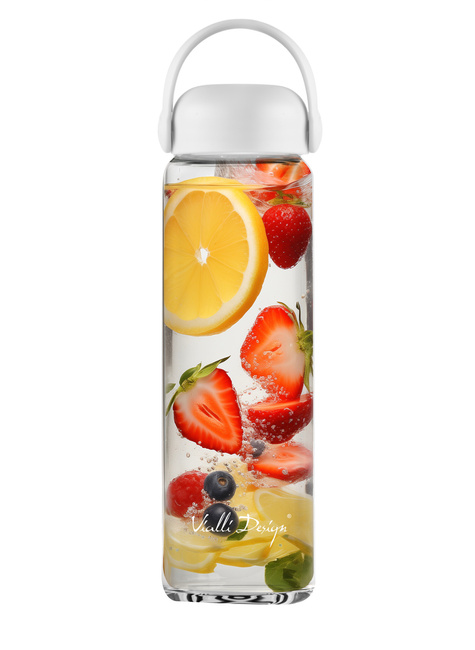 Szklana butelka na wodę Fuori 540 ml Biała 30220 - Vialli Design