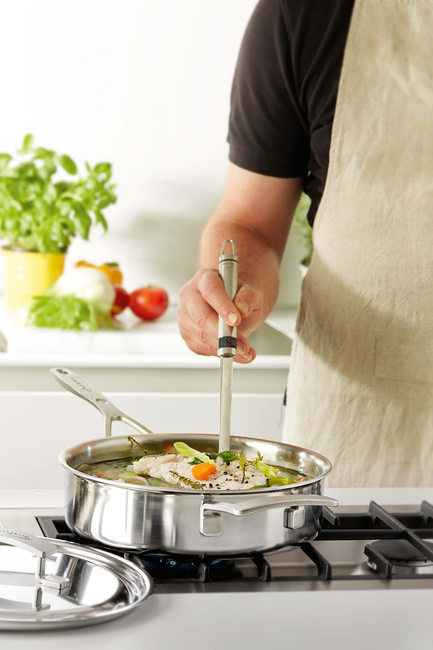 Demeyere Industry 5 Patelnia Głęboka 2h Z Pokrywką 24 Cm