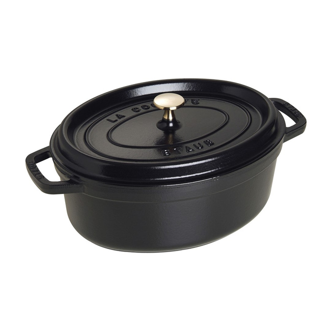 La Cocotte Garnek Żeliwny Owalny 4.2 Ltr, Czarny - Staub