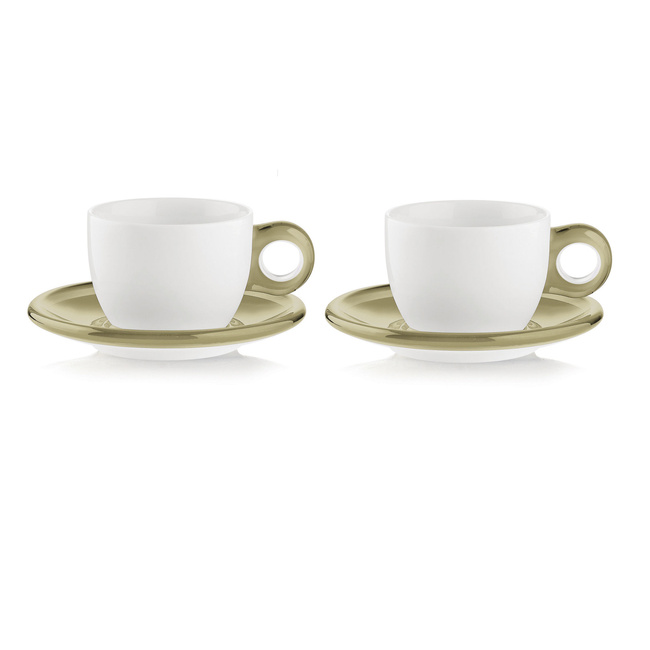 Set of 2 Cappuccino Cups with Saucers - Guzzini