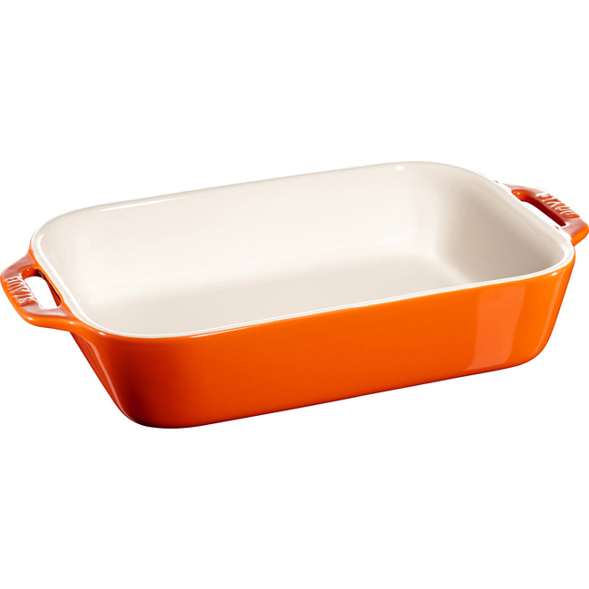 Prostokątny Półmisek Ceramiczny 400 ml, Pomarańczowy - Staub