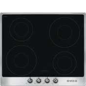 Smeg - Płyta indukcyjna, 60 cm, Victoria, Inox Victoria SI964XM Ramka ze stali nierdzewnej + Czarne szkło (Chromowane pokrętła)