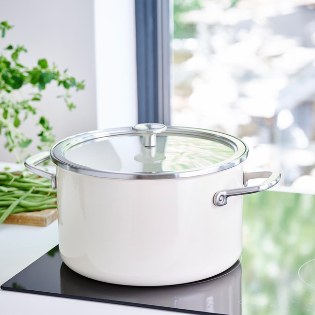 Garnek Emaliowany Z Pokrywką 3,7l - Kremowy Kitchenaid