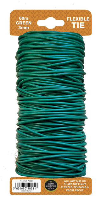 Zielony elastyczny sznurek 3 mm, 60 m Garland