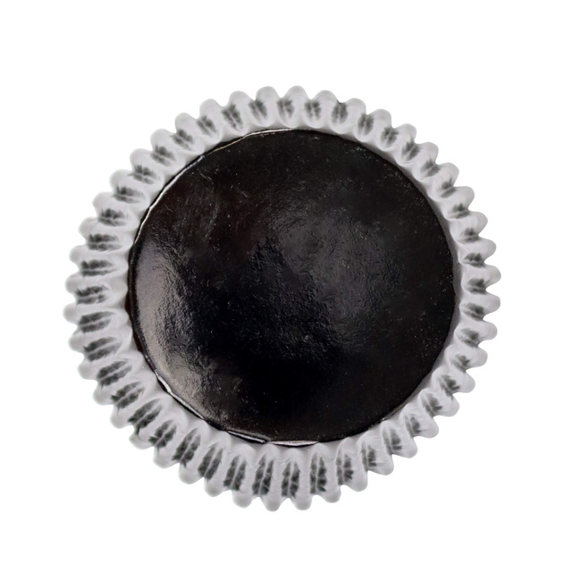 Pme metaliczne papilotki do babeczek (30 sztuk) czarny