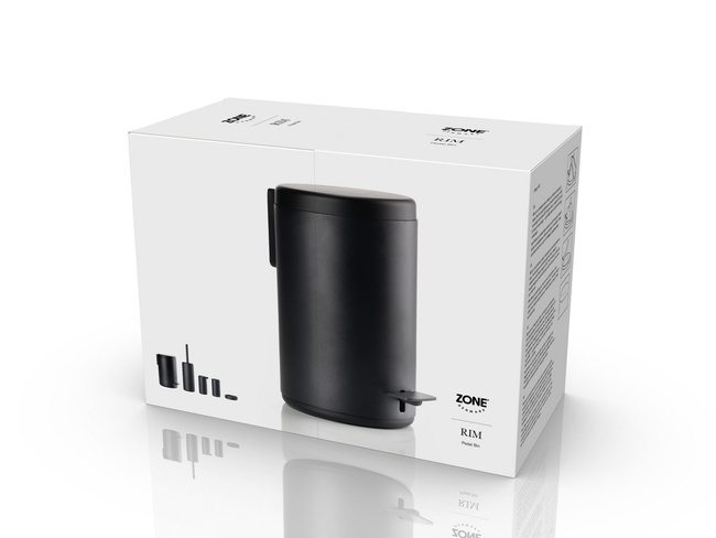 Kosz na śmieci Zone Denmark Rim Black 3 l, pedałowy, aluminium