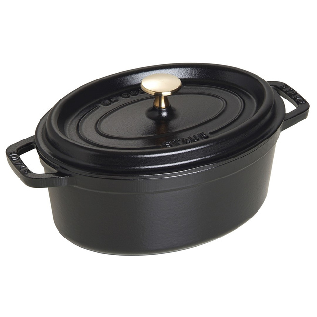 La Cocotte Garnek Żeliwny Owalny 2.35 Ltr, Czarny - Staub